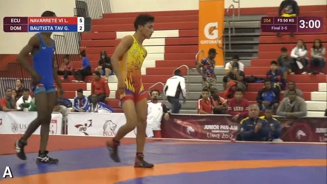 BRONZE FS - 50 kg: L. NAVARRETE VI (ECU) df. G. BAUTISTA TAV (DOM) by FALL, 8-4 смотреть онлайн