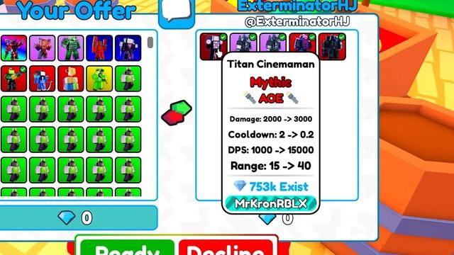 I Traded TITAN CLOVERMAN in Toilet Tower Defense... смотреть онлайн