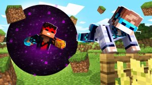 Майнкрафт но ВЕСЬ МИР поглощает растущая ЧЁРНАЯ ДЫРА MrLololoshka+FlackJK