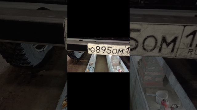 Защита потдона двигателя, после окрашивания. смотреть онлайн
