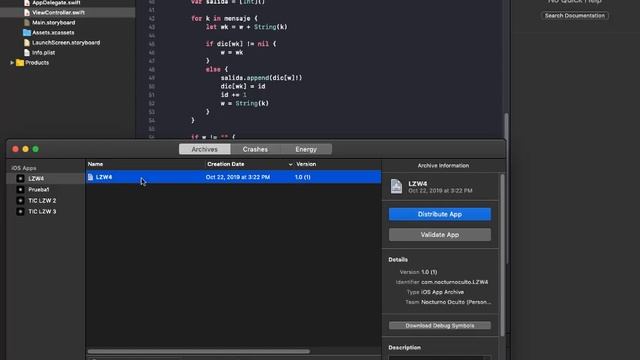 Aplicación para iOS sobre Algoritmo LZW смотреть онлайн
