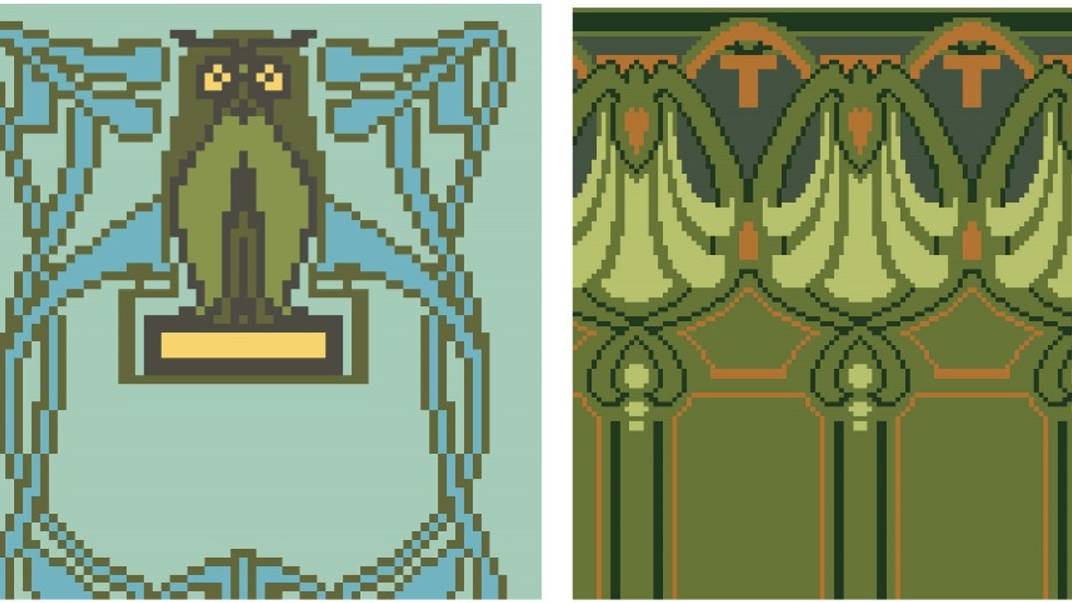 Art Nouveau. Рукоделие, вышивка, вязание. Подборка №99. СТАРИННЫЕ СХЕМЫ. смотреть онлайн