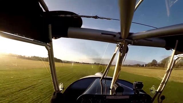 Skyranger swift 2 Microlight taking off runway 21 Balado airfield Kinross Scotland смотреть онлайн