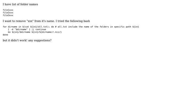 Unix & Linux: How can I remove part of folder name? смотреть онлайн