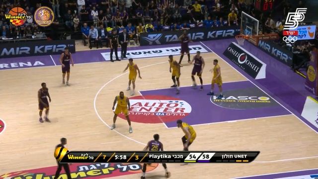 Tyrus Mcgee Points in Hapoel U-NET Holon vs. Maccabi Playtika Tel-Aviv смотреть онлайн