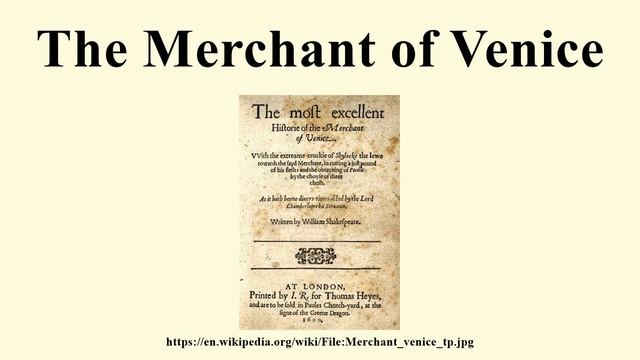 The Merchant Of Venice