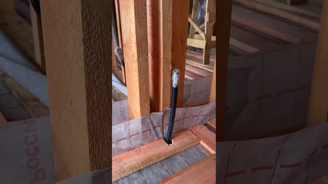 Каркасный дом в ходе строительства