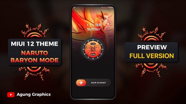 Tema Miui 12.5 Naruto Baryon Mode Theme смотреть онлайн