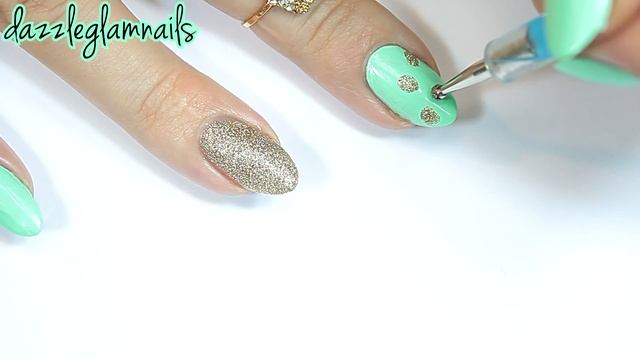 Birthday Mani | Neon Mint Leopard Print Tutorial