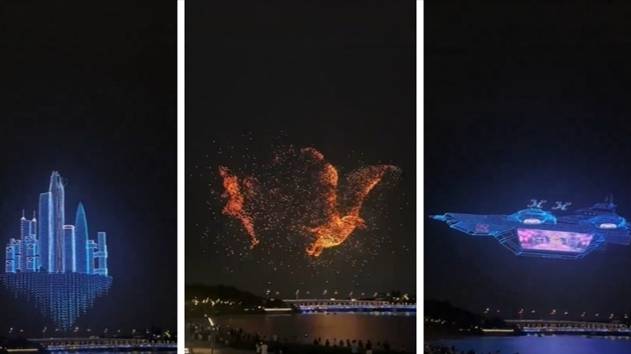 Крупнейшее шоу дронов в Китае. Красивое шоу 10 тысячи беспилотников смотреть онлайн