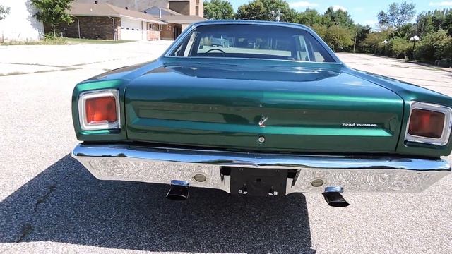 1969 dark green road runner for sale at www coyoteclassics com смотреть онлайн