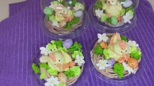 Пасхальные украшения из зефира и маршмелоу