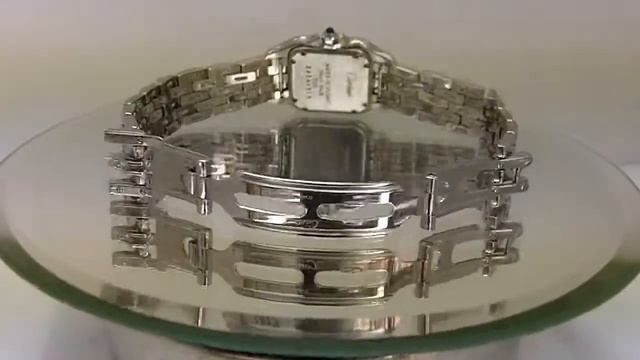 CARTIER Panthere 1320 Stainless Steel Ladies Diamond Watch Pre-Owned смотреть онлайн