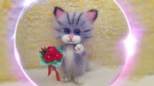 Мастер класс кот пушистик, часть 1