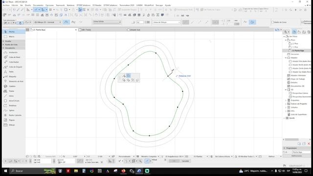"Polilínea y Spline" en Archicad. смотреть онлайн