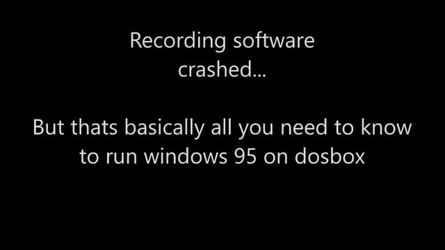how to run windows 95 in dosbox смотреть онлайн