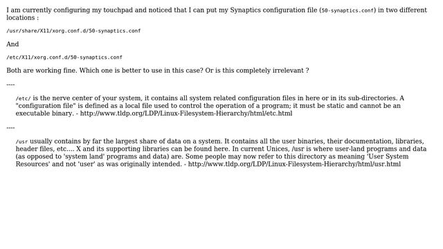 Ubuntu: Where should I put my touchpad configuration file? смотреть онлайн