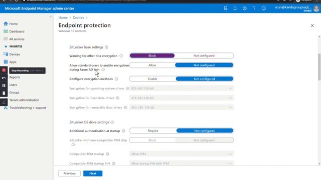 BitLocker Client Policies - Microsoft Endpoint Manager (Intune) - Configuring смотреть онлайн