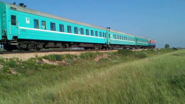 ТЭ33А-0106 с пассажирским Лениногорск - Астана смотреть онлайн
