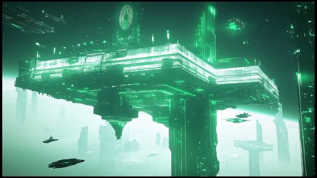 Space Ambient Music • Relaxation⧸Various Spaceships Spacestations AI-image смотреть онлайн
