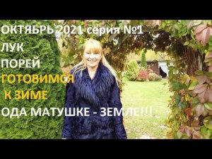 Октябрь 2021 серия №1. Лук порей. Готовим сад-огород к зиме.