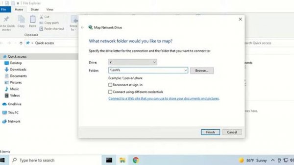 WinFsp and SshFS - Connecting to a remote server over SFTP in Windows 10