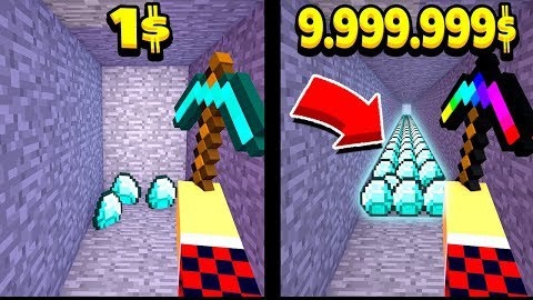 КИРКА ЗА 1$ VS 9.999.999$ БИТВА КИРОК В МАЙНКРАФТЕ!