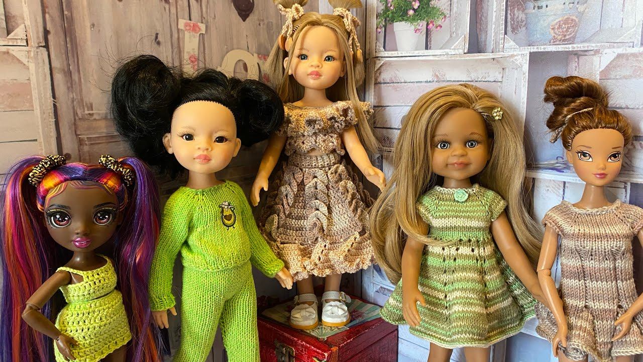Новые вязаные вещи на кукол Паола Рейна и РХ☺️ Overview of new things for dolls смотреть онлайн