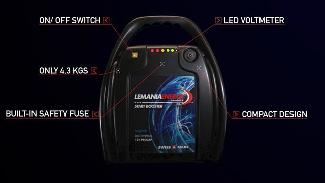 Автономное пусковое устройство (бустер) конденсаторное, 12В, 8000А max, LEMANIA ENERGY, C10-1800