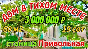 🏡Продаётся дом 60м2🦯19 соток🦯газ🦯вода 🦯3 000 000 ₽🦯станица Привольная🦯89245404992 Виктор С🌴