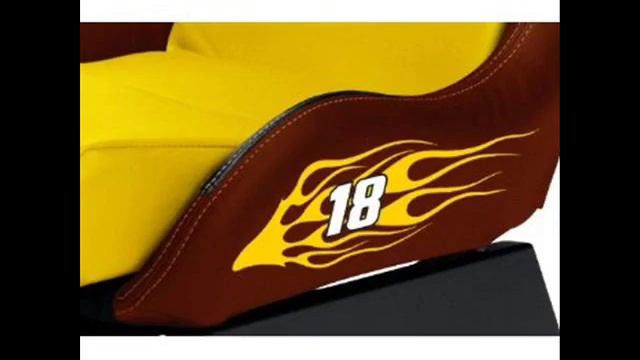 NASCAR #18 Kyle Busch M&M's Video Game Racing Seat; leather racing seats смотреть онлайн