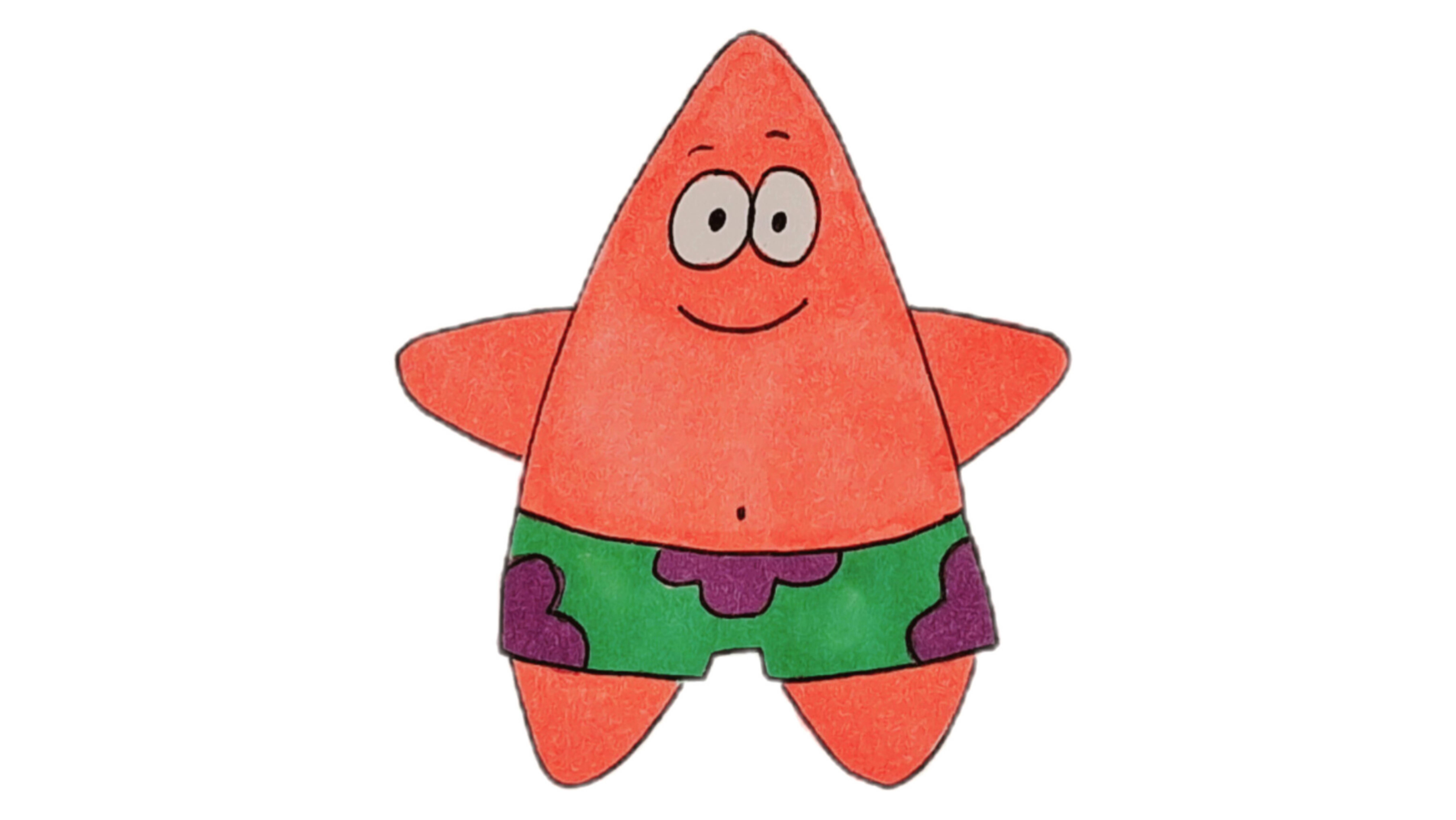 Как поэтапно и просто нарисовать Патрика из Губка Боб/поэтапные рисунки для срисовки смотреть онлайн