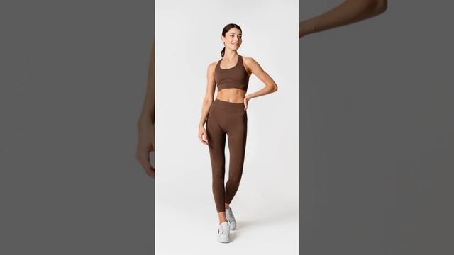 PANTONE 2025🤎 TREND /Костюм для фитнеса ulu/🤩 Идеальный топ и легинсы в рубчик смотреть онлайн