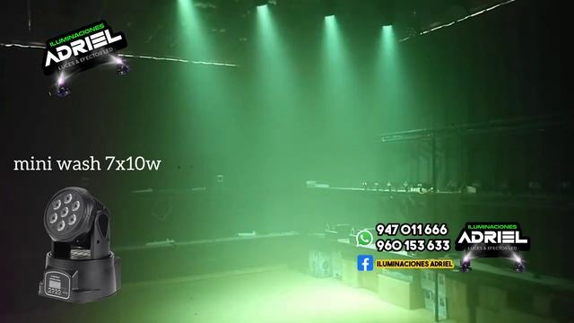 MINI CABEZA MOVIL WASH 7X10W DMX RÍTMICO AUTOMÁTICO ( iluminaciones adriel ) смотреть онлайн
