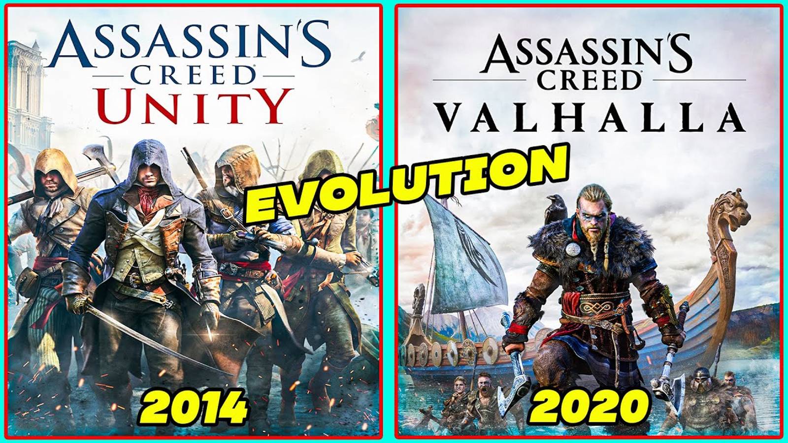 Эволюция Assassin's Creed Valhalla против Assassin's Creed Unity смотреть онлайн