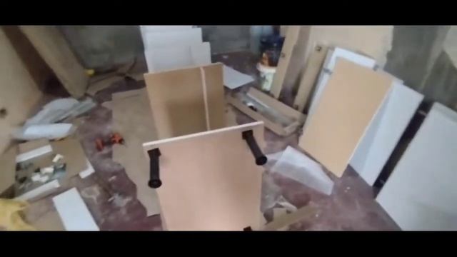 montagem de cozinha completa 💯 MDF madesa smart 300 cm modulada com armário balcão e tampo. смотреть онлайн