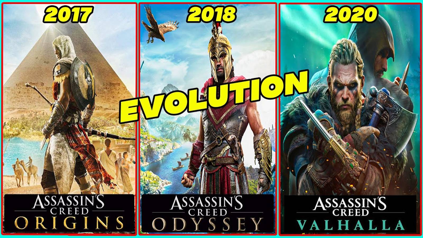 Эволюция Assassin's Creed Valhalla, Assassin's Creed Odyssey смотреть онлайн