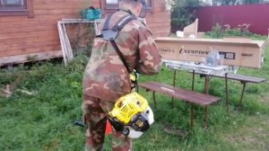 Тест-драйв 4-х тактного бензотриммера Champion T394FS-2