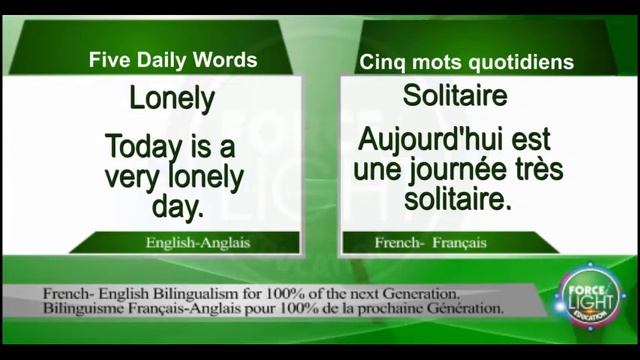 French/English five daily words/cinq mots quotidiens смотреть онлайн