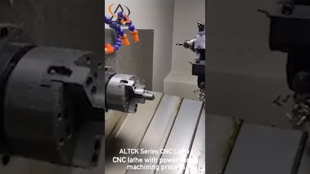 ALTCK Series CNC lathe with power turret machining process смотреть онлайн