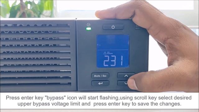 How to Set Lower Bypass Voltage Limit in SRV6KL-IN Through the Display | Schneider Electric Support смотреть онлайн