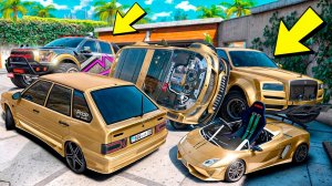 Угнал кучу золотых чит тачек и огромный монстр трак у мажора за 180 сек! Битва воров в ГТА 5 Онлайн