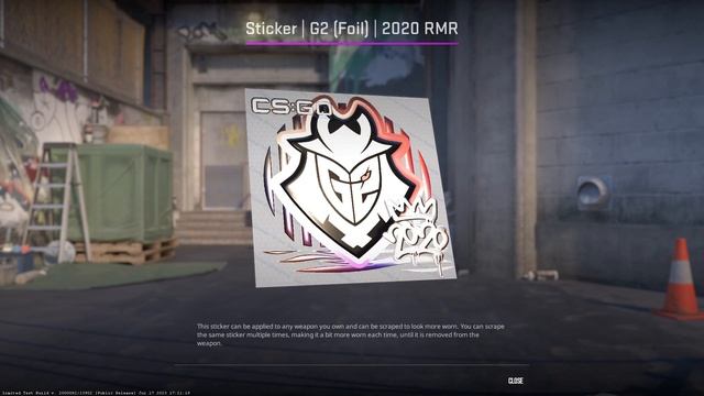 CS2 Updated G2 RMR Foil Sticker смотреть онлайн