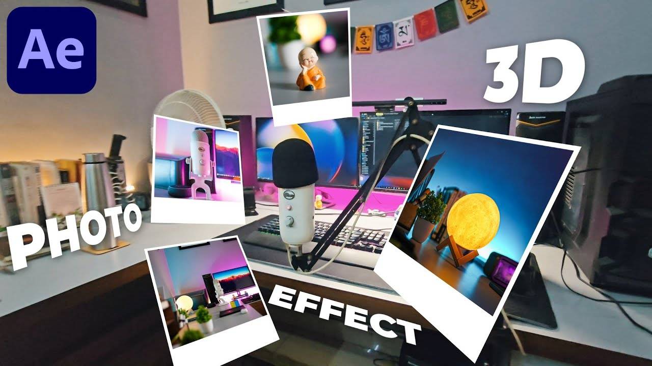 Создание летающих фотографий в After Effects смотреть онлайн