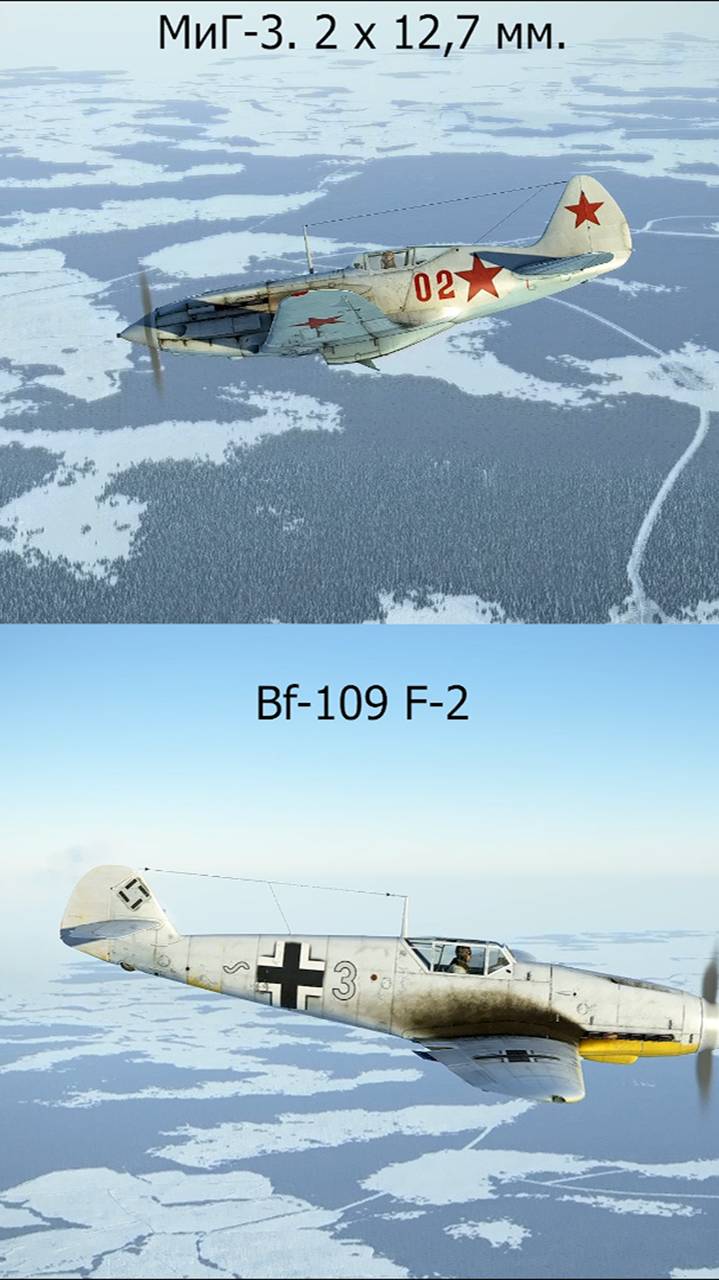 МиГ-3 по Bf-109 F-2. Симулятор "IL-2 Sturmovik Great Battles". смотреть онлайн