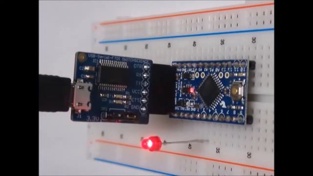 Blinking LED by Arduino Pro Mini смотреть онлайн