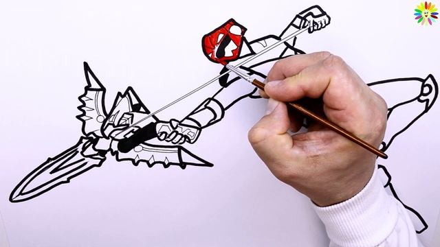 Miniforce Sammy / X-disk Fire Eagle-How To Draw