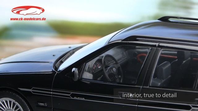 ck-modelcars-video: BMW Alpina B3 (E36) 3.2 Touring 1995 schwarz metallic 1:18 Model Car Group смотреть онлайн