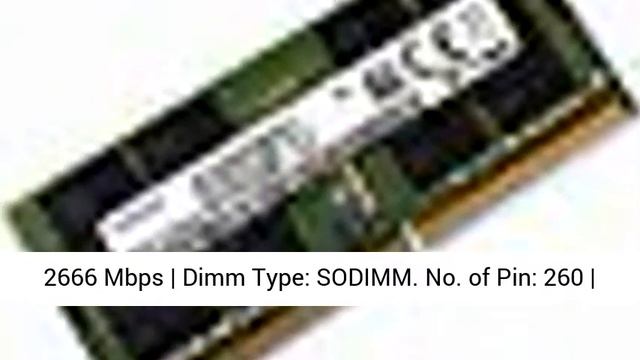 Samsung 32GB DDR4 2666MHz RAM Memory Module for Laptop Computers (260 Pin SODIMM, 1.2V) смотреть онлайн