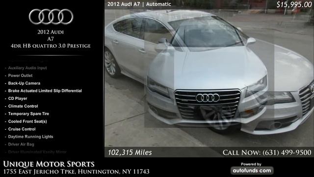 Used 2012 Audi A7 | Unique Motor Sports, Huntington, NY смотреть онлайн